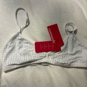 Commando White Rhinestone Triangle Bralette
